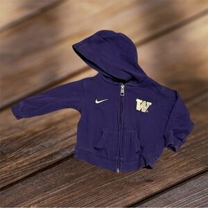 Nike Washington State Huskies Baby Boy 3-6m Team Purple Zip-Up Hoodie Sweatshirt
